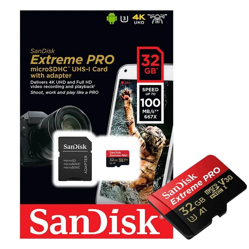 SanDisk MicroSD 32GB Extreme Pro 100/90mb